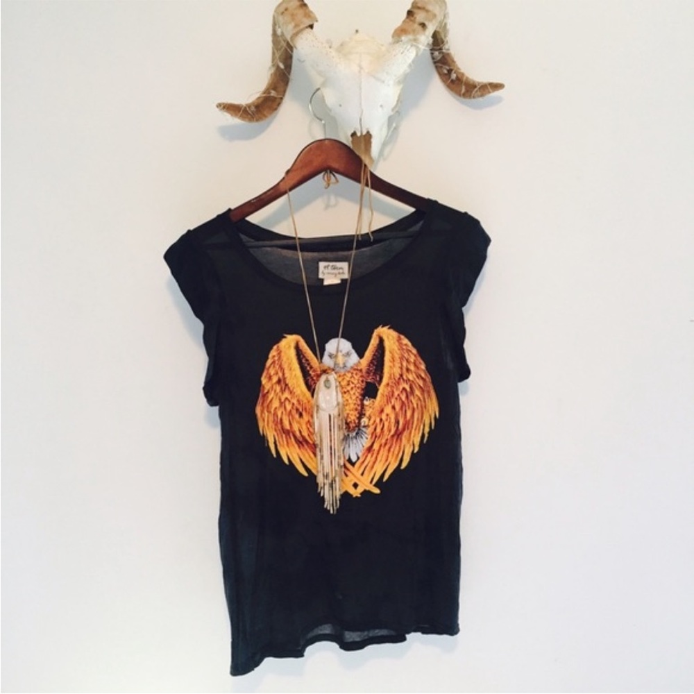 Torn by Ronnie kobo distressed paper thin tee. M